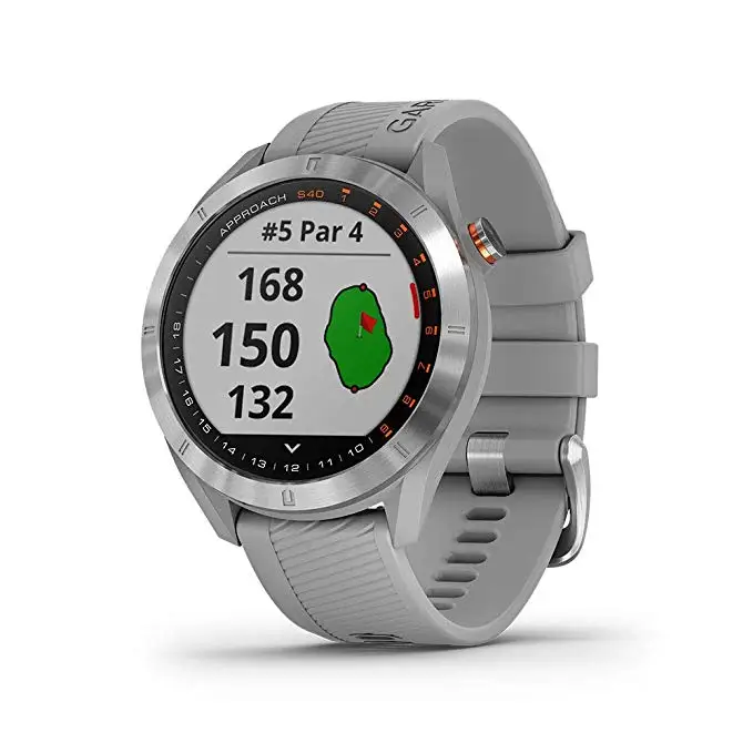 Оригинальные часы для гольфа с gps Garmin Approach S40, стильные gps Golf Смарт-часы легкие с сенсорным дисплеем водонепроницаемые часы - Цвет: Серый