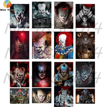 

Full Round Drill 5d Diy Diamond Painting "horror It Clown"3d Embroidery Diamond Mosaic Cross Stitch Rhinestone Home Decoration
