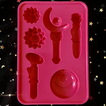 

Sailor Moon Resin Magic Wand Silicone Mold DIY Charms Handmade Epoxy Resin Cabochon Jewelry Pendant Accessory Chocolate Mould