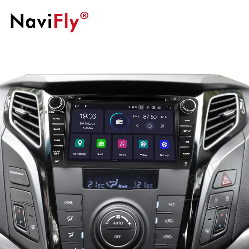 NaviFly Android 9,0 автомобильный мультимедийный плеер gps навигации для HYUNDAI I40 I-40 2011 2012 2013 стерео радио RDS
