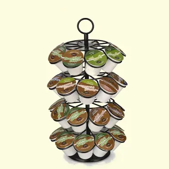 

Practical Coffee Capsules Holder Rack Shop Kitchen Rotary Capsule Tower Stand Coffee Pod Holder For Nespresso / Dolce Gusto