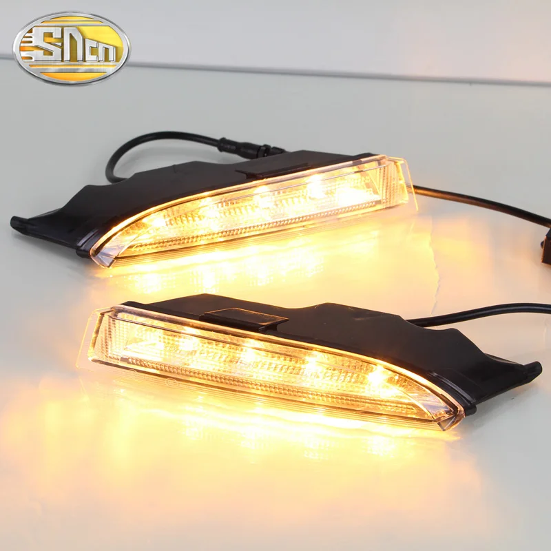 LED Daytime Running Light For Volkswagen Scirocco R 2010 - 2014 Dynamic Yellow Turn Signal Relay Waterproof 12V Car LED DRL