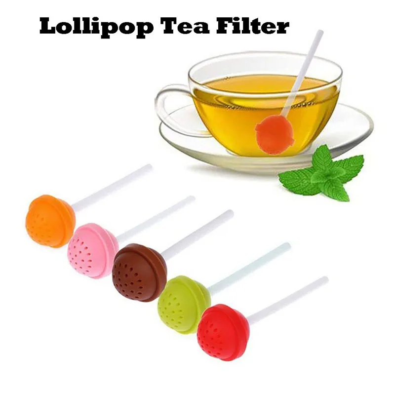 Multi-function Healthy Material Lovely Lollipop Shaped Silicone Tea Maker Leak Non-stick Pan Gadgets High Temperature Resistance | Дом и сад
