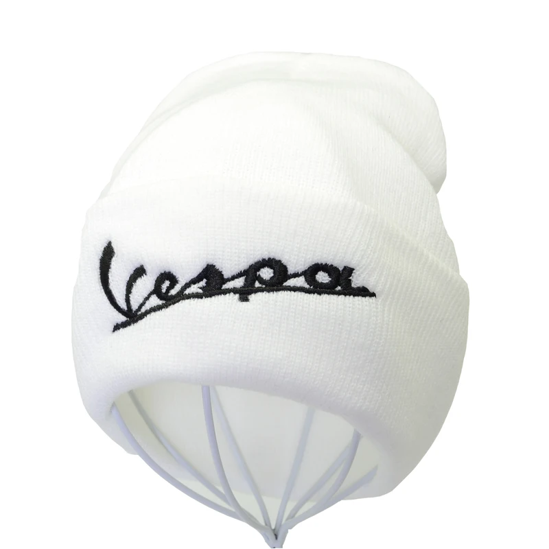 Винтажный Дизайн vespa вязаная шапка Забавный скутер Vespa письмо вышивка YT шапочки зимняя теплая шапка унисекс шапочка в стиле хип-хоп шапка