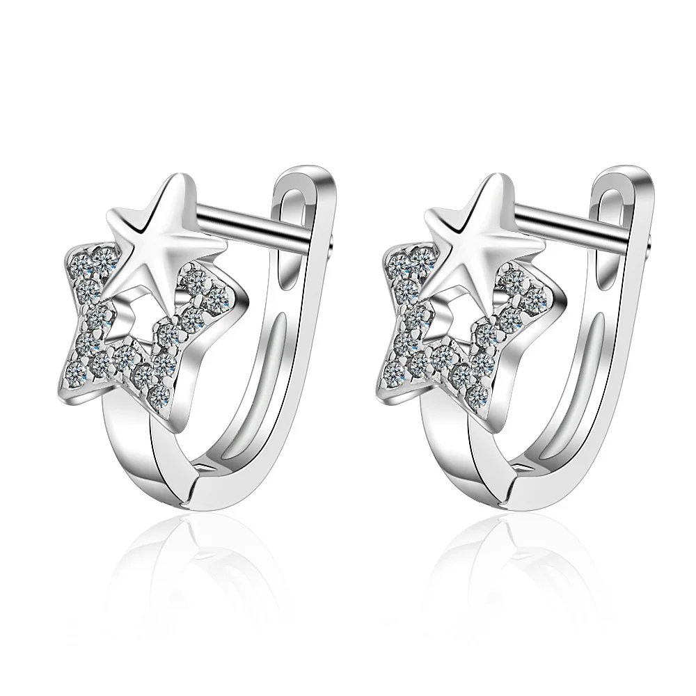 Sterling Silver star stud earrings