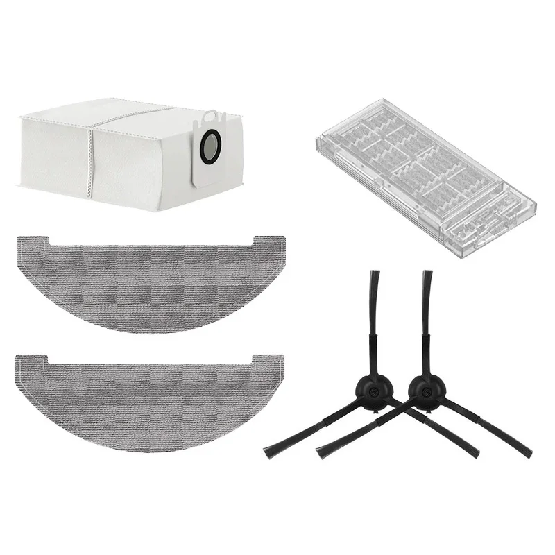 

Новые тряпки для швабры, мешки для пыли, основная щетка, боковая щетка, HEPA-фильтр для ROIDMI EVE Plus Запчасти для пылесоса