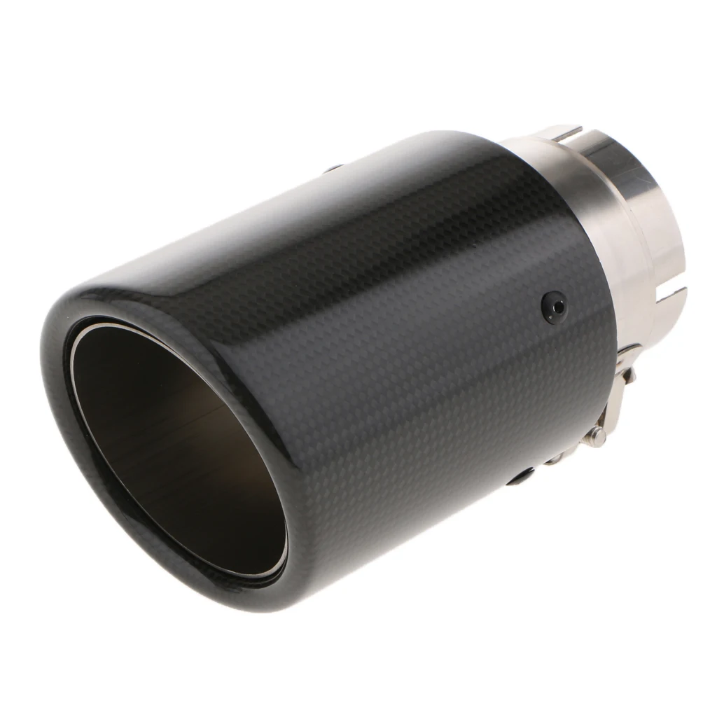 Steel 63-89mm Car SUV Exhaust End Tips Tail Muffler Pipe Silencer Black