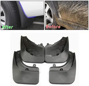 

Upgraded Car Mud Flaps Mudguards for PEUGEOT 206 Front Rear Splash Guards Car Fender Styling & Body Fittings Black 4Pcs