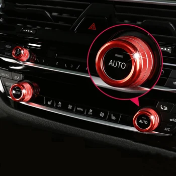 

3 pcs Car Air Conditioning Wind Speed Knob Decoration Cover Protection Sticker For BMW 5 Series G30 G38 Car Styling Accessories