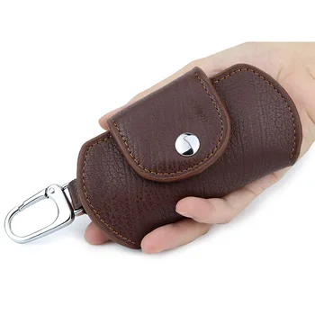 

Men Key Holder Leather Men Car Key Wallet Retro Man Keychain Covers Key Case Bag male Housekeeper Keys Pocket Organizer Portable