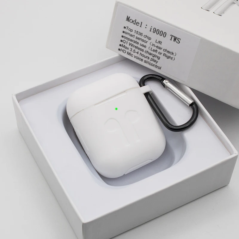 i9000 TWS Bluetooth Earphone In-ear Detection Pop up 1:1 Size Wireless Headphones Single Use Bass Headset PK i200 i500 TWS - Цвет: i9000-White