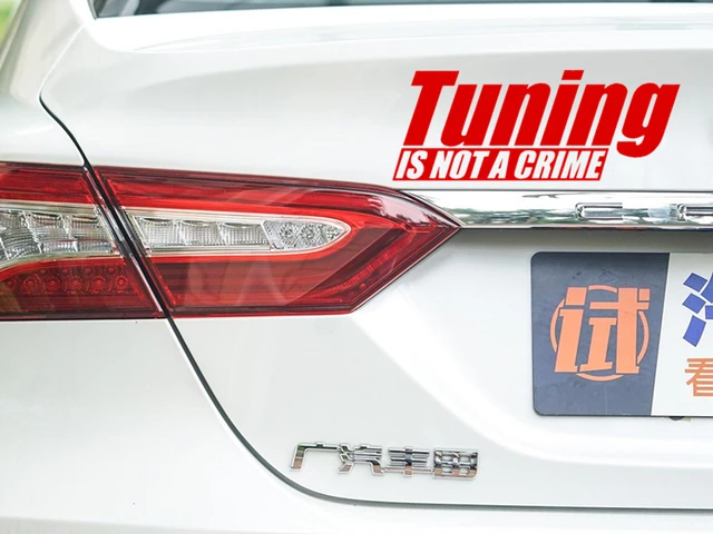 Tuning is not a crime Rot Aufkleber
