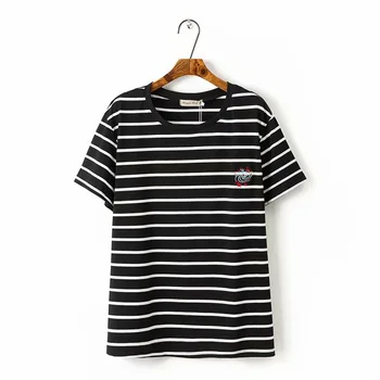 

Women T-Shirt Fashion Print Graffiti Cartoon Gray O-Neck Short Sleeve Top High Street Female