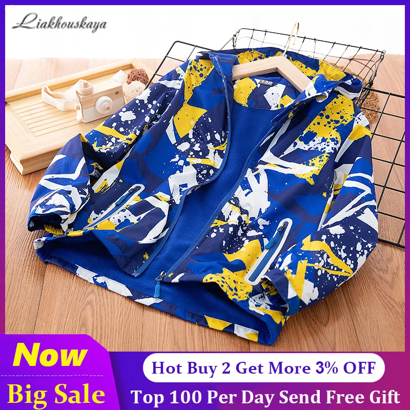 

Jacket For Kids Spring Children'S Fashion Design Fleece Clothes Windbreaker Outerwear Kids Polar Fleece Windproof Coat 4-13T