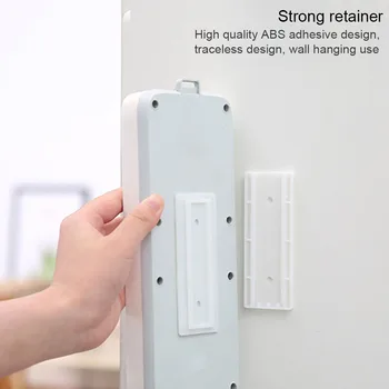 

Seamless Tissue Box Power Strip Holder Wall Mounted Self Adhesive Punch Free Office Home Desktop Stand Socket Fixer Wifi Router