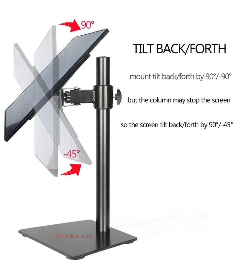 Rack para Mesa com Suporte de 10 27 e 25 Altura Ajustável 15kg Tela Única - Image 5