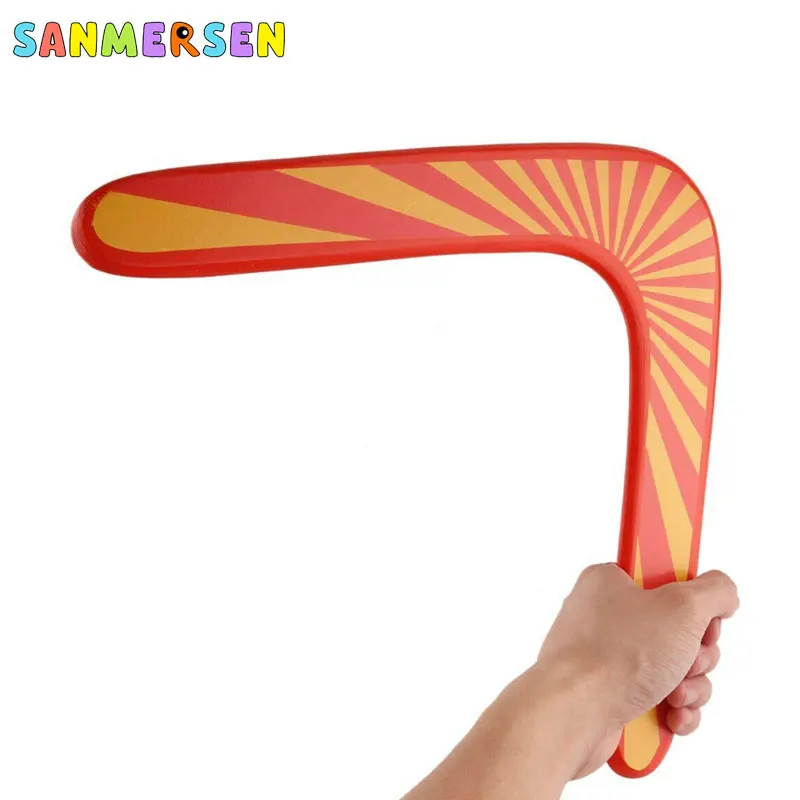 Los niños juguetes Boomerang de madera al aire libre de alta intensidad Profesional retroceso en forma de V divertido tirar juguete para niños niñas juego