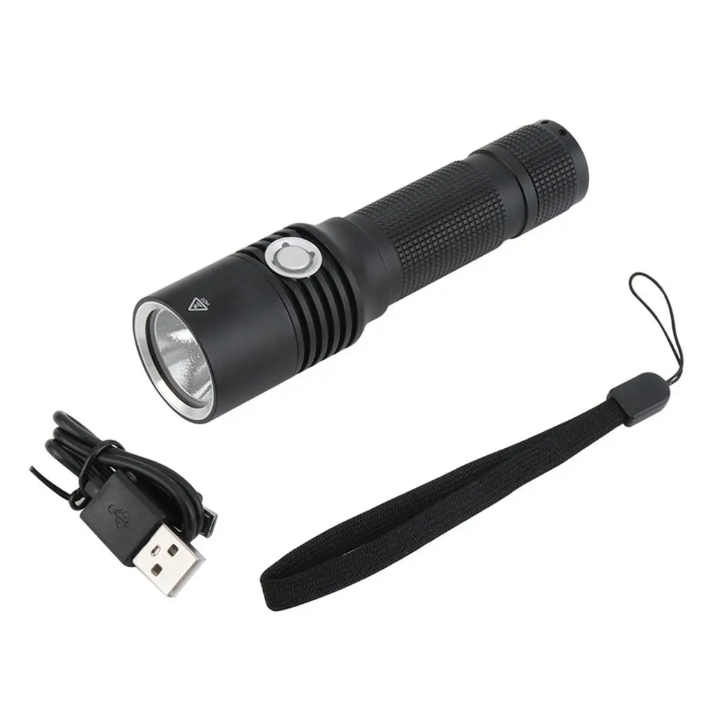 

Aluminum Light Flashlight Usb Charge Work Light Warning Light Multi-Function Flashlight Camping Light