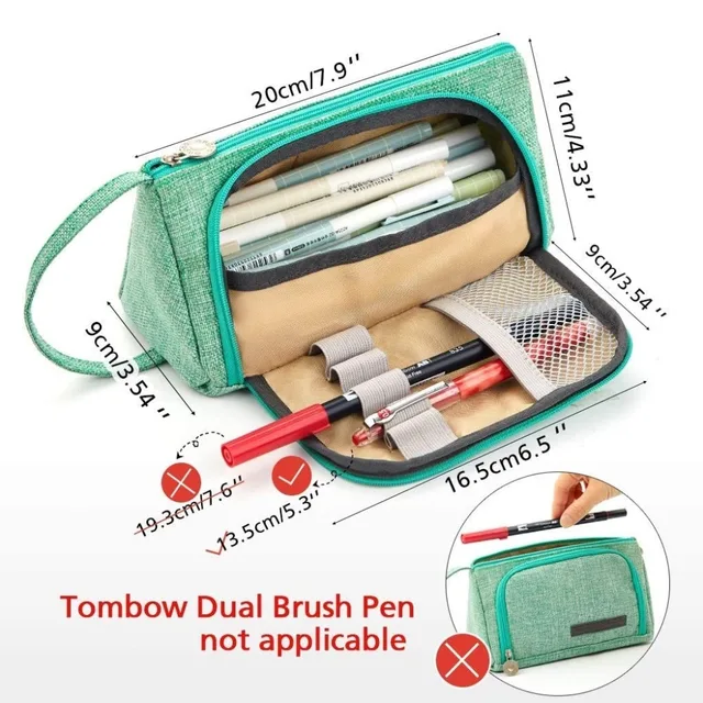 Wholesale Angoo Special Grid Stationery Pencil Case Multi Slot Plaid  Storage Bag For Stationery, Cosmetics, And Students Big Pouch Organizer  A6443 HKD230901 From Flying_king18, $8.87