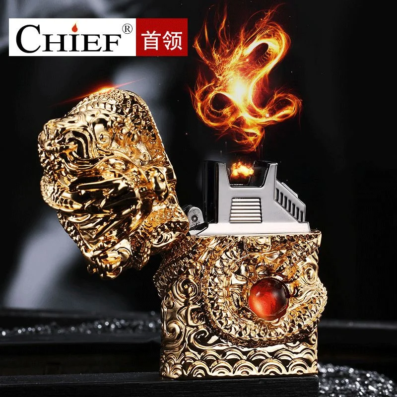 Chief dragon электрическая зарядка USB дуговая Зажигалка стерео латунная резьба hearvy armor