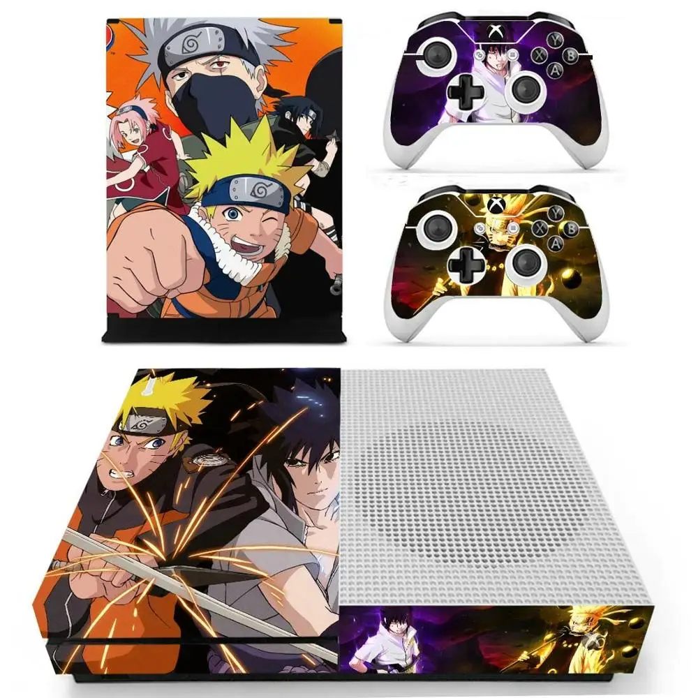 Наклейка s Наруто для Xbox One S кожа Виниловая наклейка наклейки Pegatina для Xbox one тонкая консоль и два контроллера