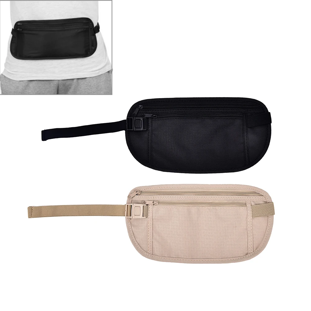 Bolsa de cintura Invisible para viajes al aire libre, bolsa de cintura para correr, bolsa deportiva, bolsas de gimnasio, riñonera antirrobo