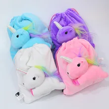 21x19 см мультяшный Единорог Творческий Draw Карманный Кошелек на шнурке модная сумка для хранения ручек плюшевый Кошелек для монет чучела животные сумочка