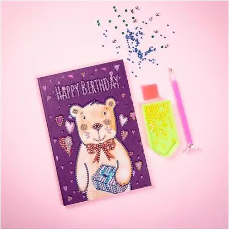 5D A5 блокнот DIY мультфильм животное в форме алмазов картина дневник вышивка Алмазная вышивка крестиком Рождественский подарок LK039 - Цвет: 13