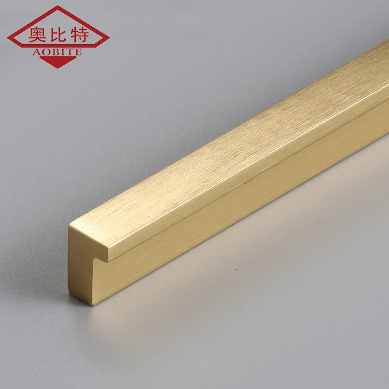 Gold Wardrobe Dressers Cabinet Handles 500mm Aluminum Kitchen Cupboard Pulls Drawer Knobs Long Furniture Handle Hardware AOBITE