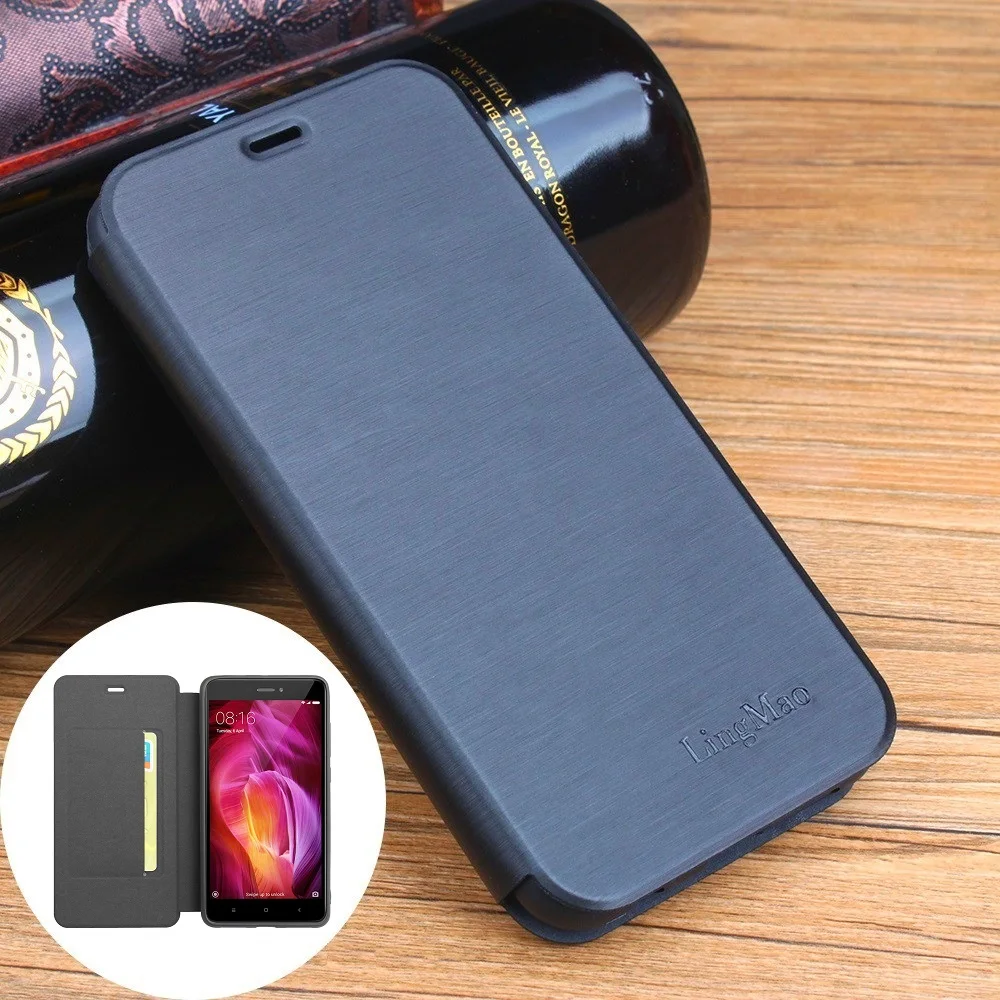 Роскошный кожаный флип чехол для Xiaomi Redmi Note 4 X бумажник 4X телефона Xiomi note