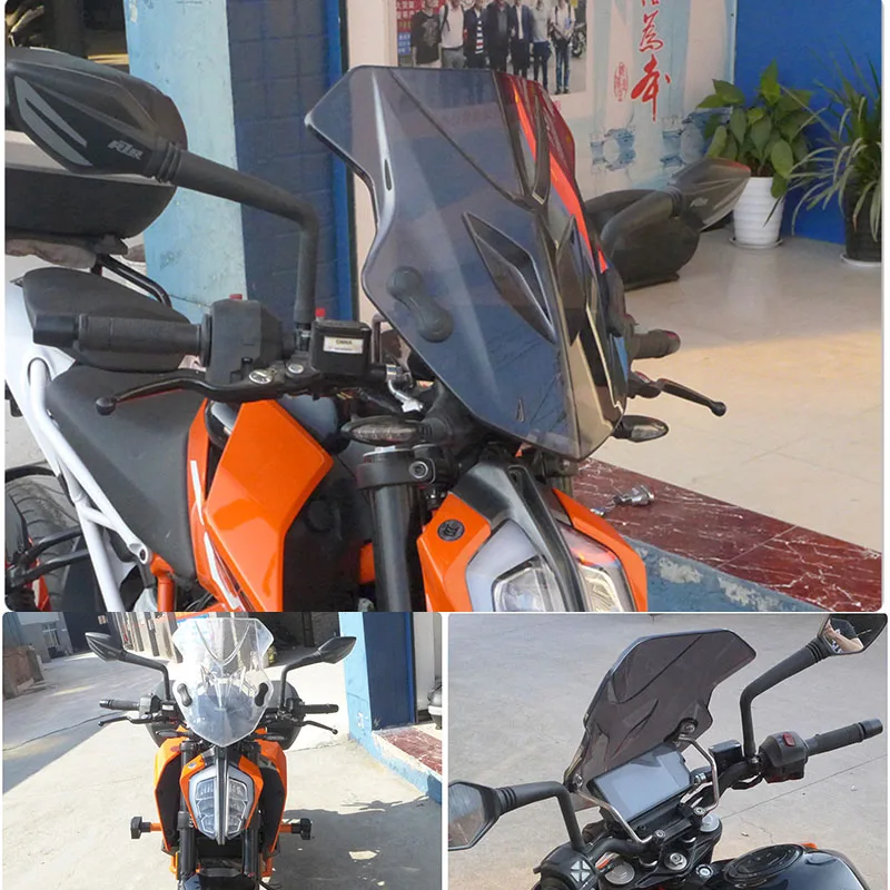 Переднее лобовое стекло мотоцикла для KTM Duke 390 390Duke ветровой щиток лобового стекла направляющая капот 2 цвета