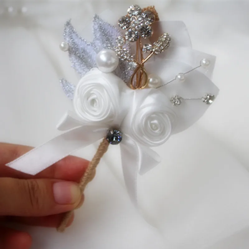 2 шт/Лот свадебное оформление в стиле tiffany blue свадебная одежда подружки невесты цветок на запястье дружки бутоньерка человек вечерние костюм для свадьбы аксессуары штифт