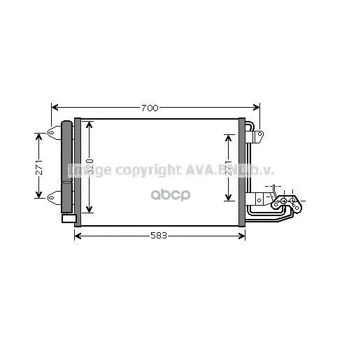 Конденсер Vag A3 / Golf V / Octavia 1.4/1.6/2.0/1.9-2.0td 03- Ava Vn5209d Ava арт. VN5209D