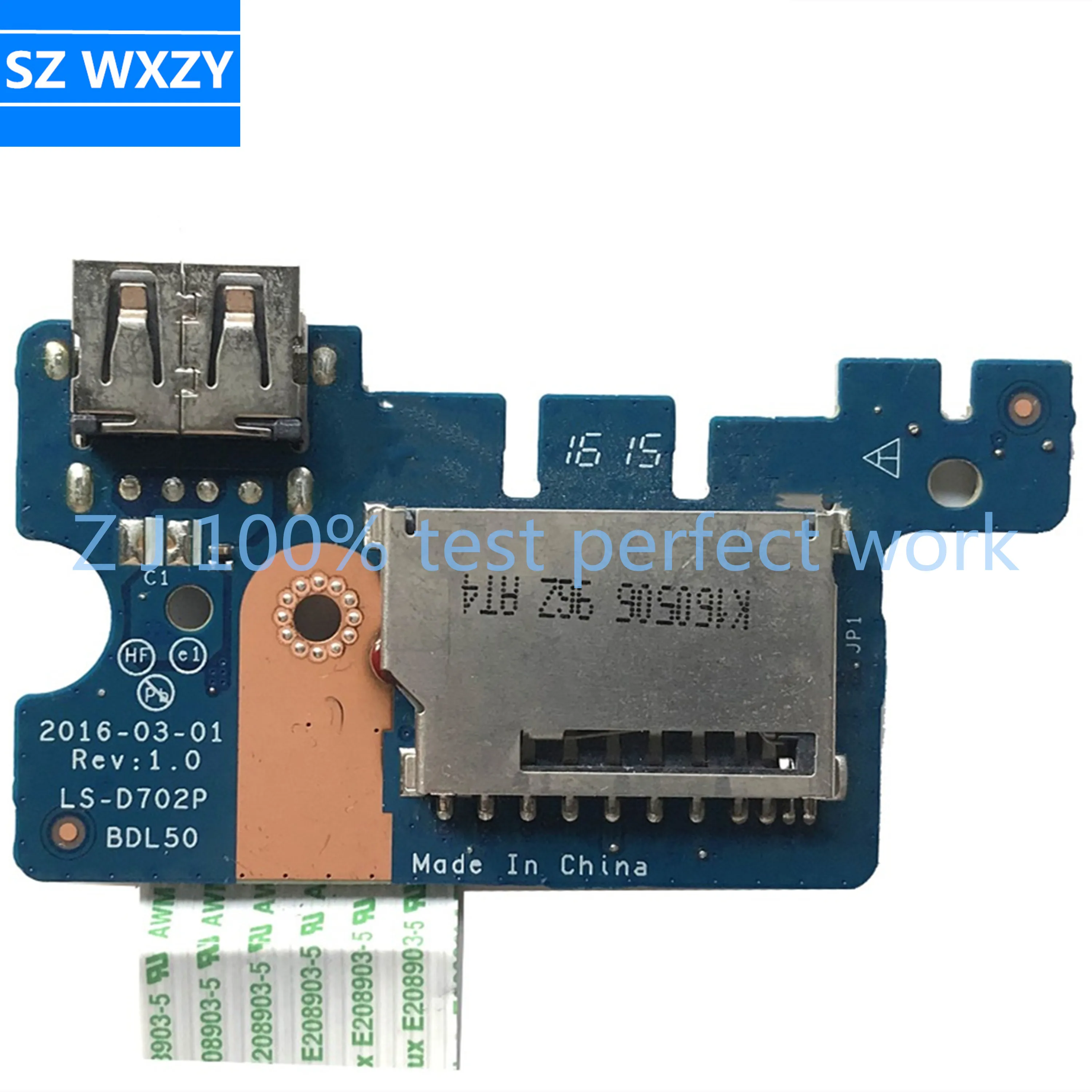 Оригинал для ноутбука HP 15 AY USB и кардридер плата с кабелем BDL50 LS D702P NBX0001ZP00 100%