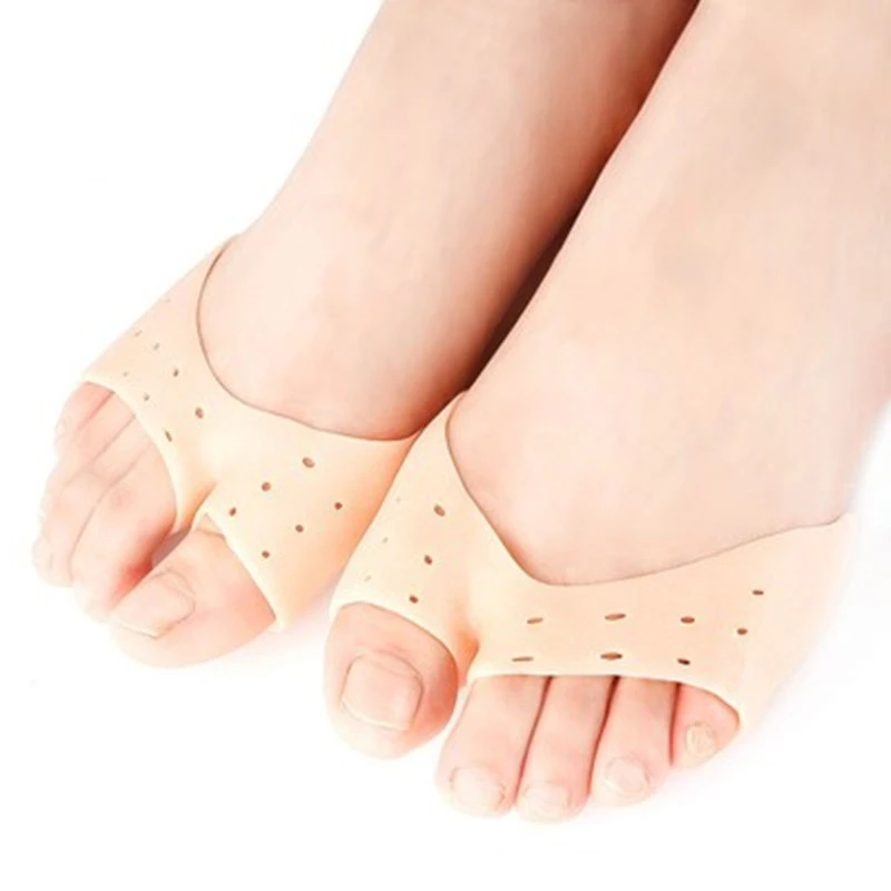 2pc Silicone Foot Pads Hallux Valgus Corrector Toe Pads Orthopedic Braces Cushion Pads Insole Pedicure Bunion Foot Protector