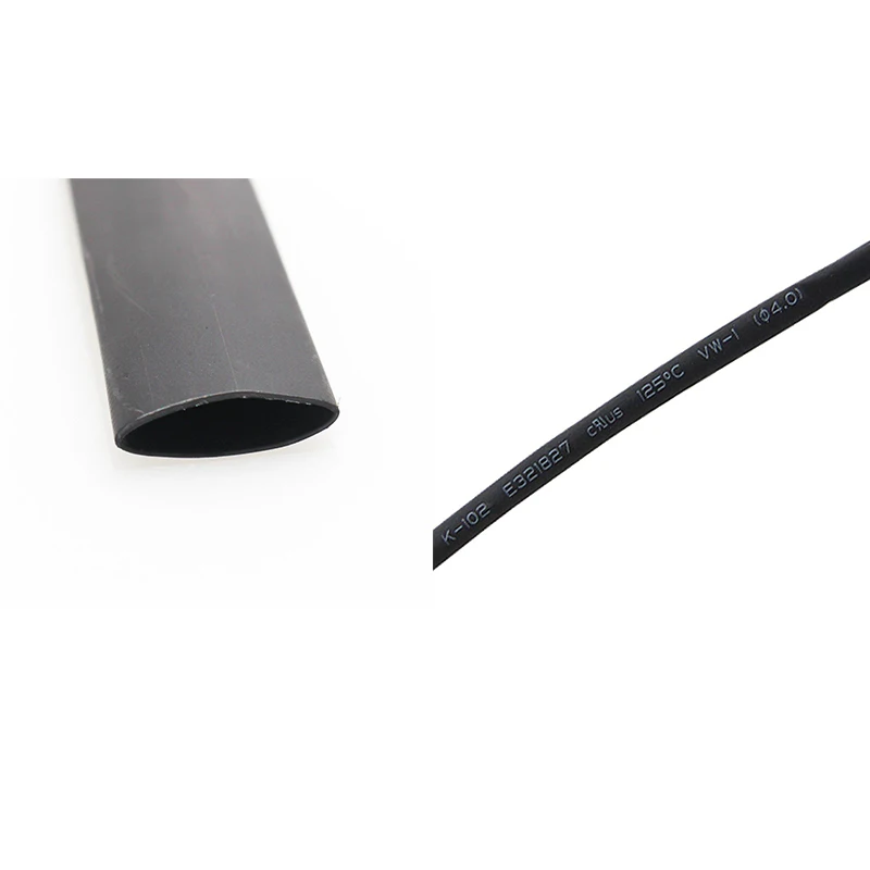 

Hot Sale 2 Pcs Black Heat Shrink Tube Electrical Sleeving Car Cable/Wire Heatshrink Tubing Wrap - 5MM,1M & 6MM,1M