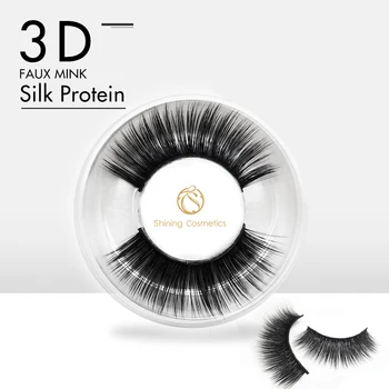 

Free Shipping 20pair Private Label Faux Mink Eyelash Soft Natural Lashes 3D Faux Mink Eyelashes100% Handmade Silk Protein Lashes