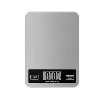

Electronic Scale Digital Kitchen Scale Household Waterproof Baking Food Scale Precision steelyard Stainless Steel Scale 5KG/1g