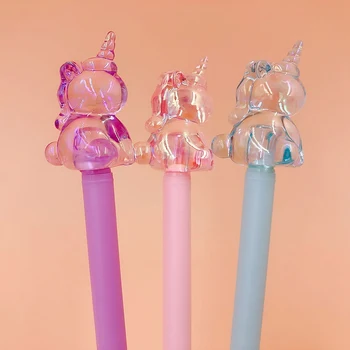 

1Pcs Novelty Crystal Gel Pens Cute Unicorn Pens Kawaii Neutral Pens For Kids Gifts School Office Supplies Korean Stationery