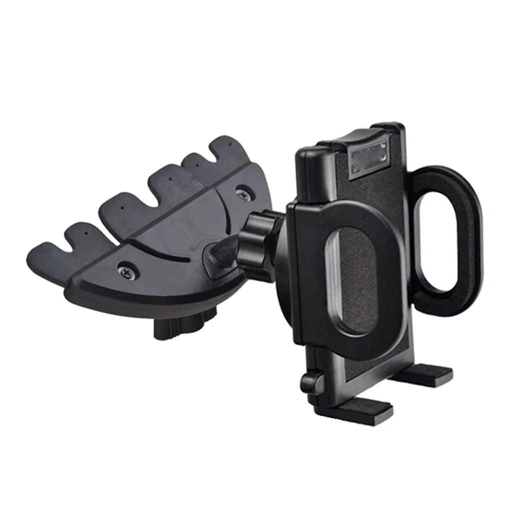 Plastic CD Slot, Car Phone Mount, Fully Adjustable Holder for Hands-Free Phone Calls and GPS Use, Compatible for Phone