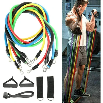 

11-piece Resistance Bands Set Can Carry Up To 100 Pounds Of Resistance Training Suitable For Family Resistance Training