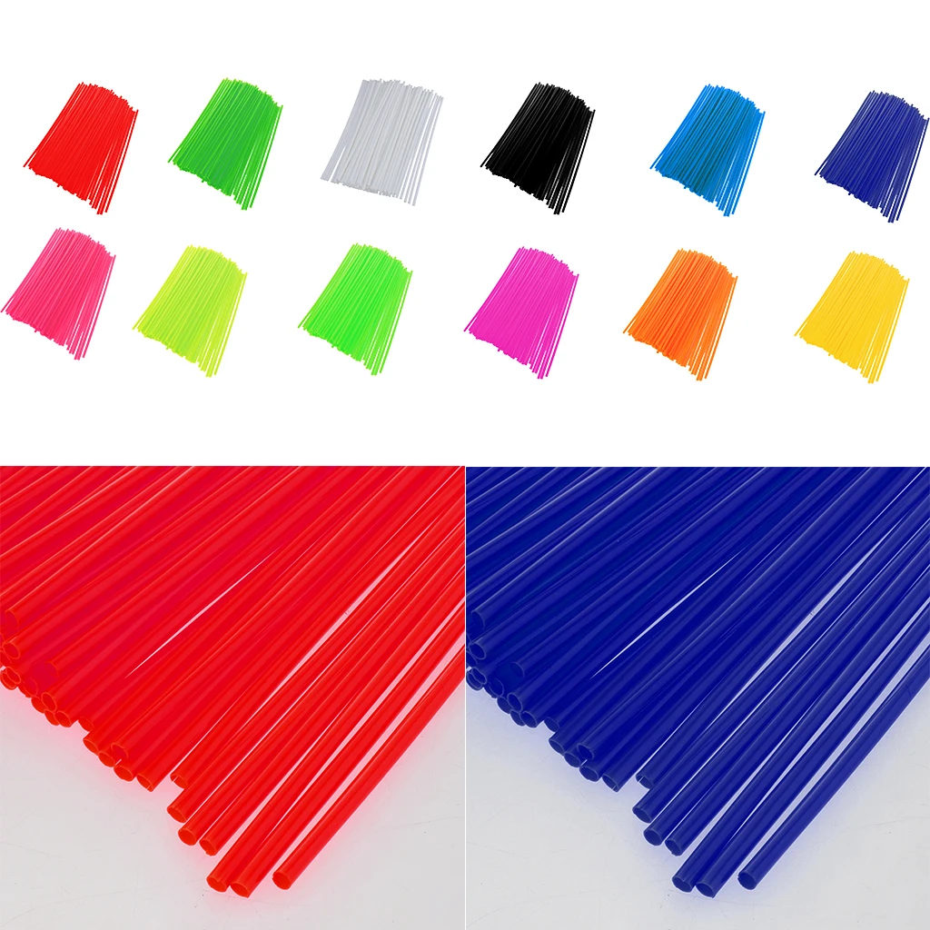 Wheel Spoke Wraps Skins Coat Trim Cover Pipe Motorcycle Motocross Dirt Bike