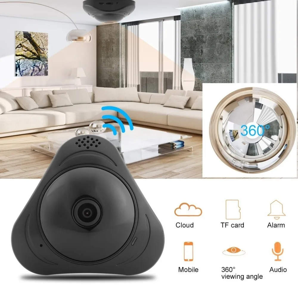 

960P VR WI-FI 360 Degree Panoramic Camera Motion Detection Fisheye'S Smart Wireless IP Camera For Home Monitor EU Plug