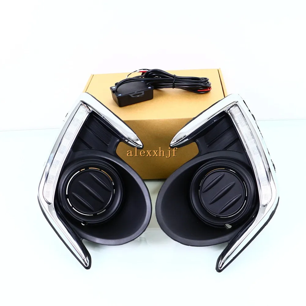 July King LED DRL Daytime Running Lights Case for Mitsubishi Attrage 2012-2015 Mirage G4 Front Bumper 1:1 Replacement |