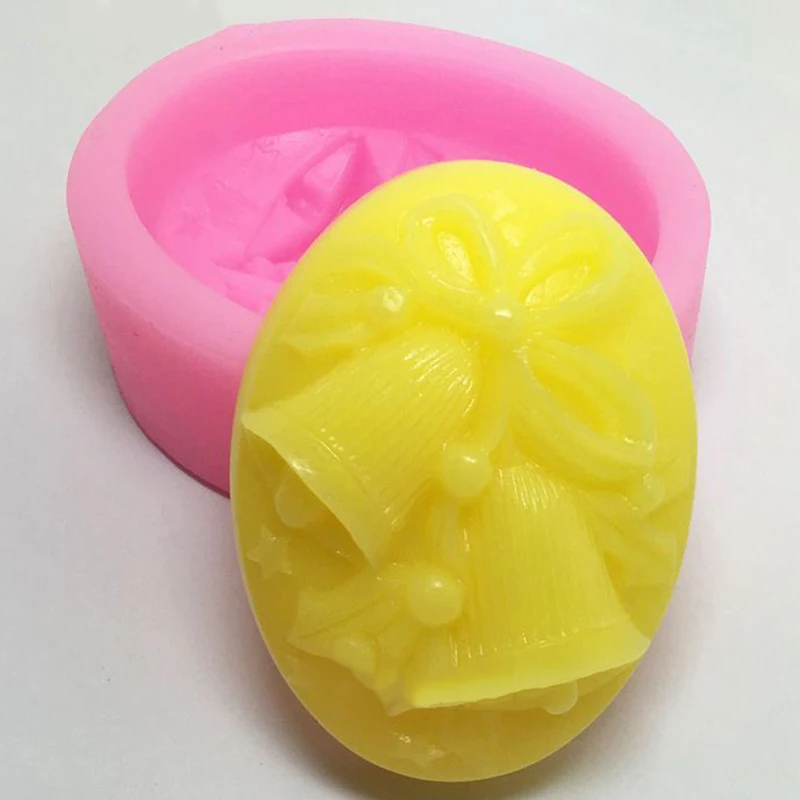 

Christmas Bell Mold Chocolate Muffin Fondant Mould Christmas Round Silicone Cake Mold Non-Stick Bakeware Baking Pan Party Tools
