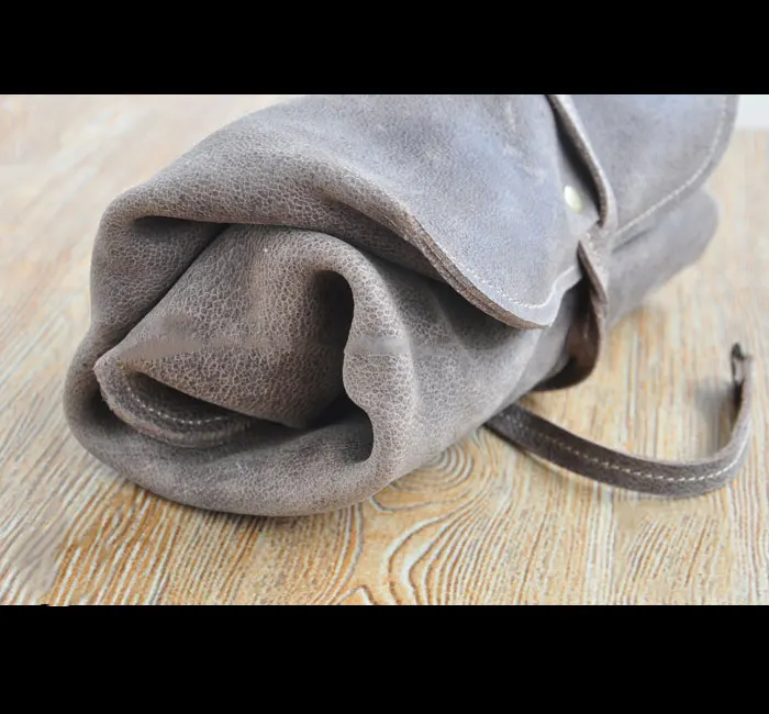 19*45CM 가죽 담배 파우치 로터스 리프 롤 커튼 백, 고품질 휴대용 싱글 더블 파이프 담배 보관 클러치 백