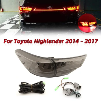 

LED Tail Light For Toyota Highlander 2014 - 2017 Rear Fog Lamp + Brake + Reverse + Dynamic Turn Signal Bumper stop lamp