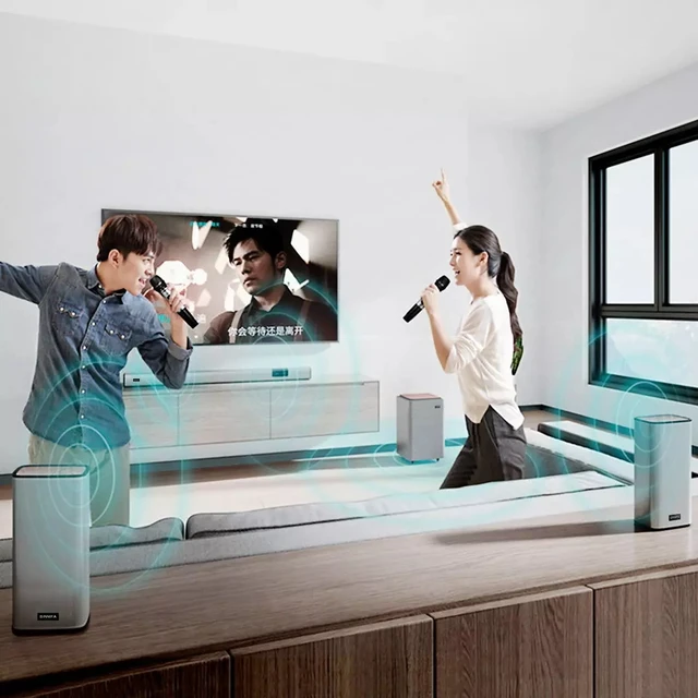 BINNIFA Simulate 5.1 Surround Karaoke Home Theater Live3D 5.8G Anti