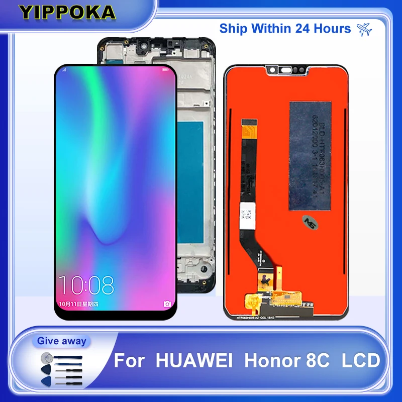 ЖК-дисплей 6 26 дюйма для Huawei Honor 8C дисплей с сенсорным экраном и дигитайзером в