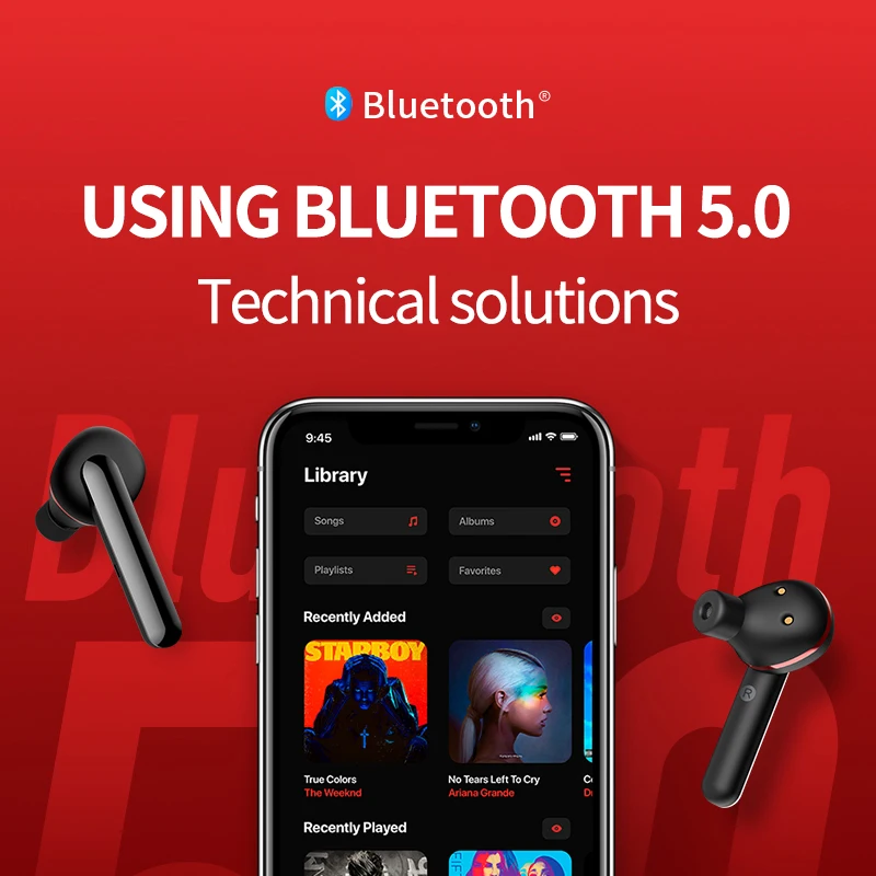 Новейшие беспроводные Bluetooth наушники спортивные наушники-вкладыши с сенсорным управлением Heaphone Bass стерео объемные Eearbuds для Android iPhone